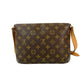 LOUIS VUITTON Shoulder Bag leather Brown Monogram Musette tango