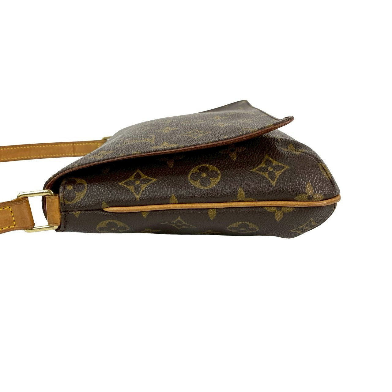 LOUIS VUITTON Shoulder Bag leather Brown Monogram Musette tango