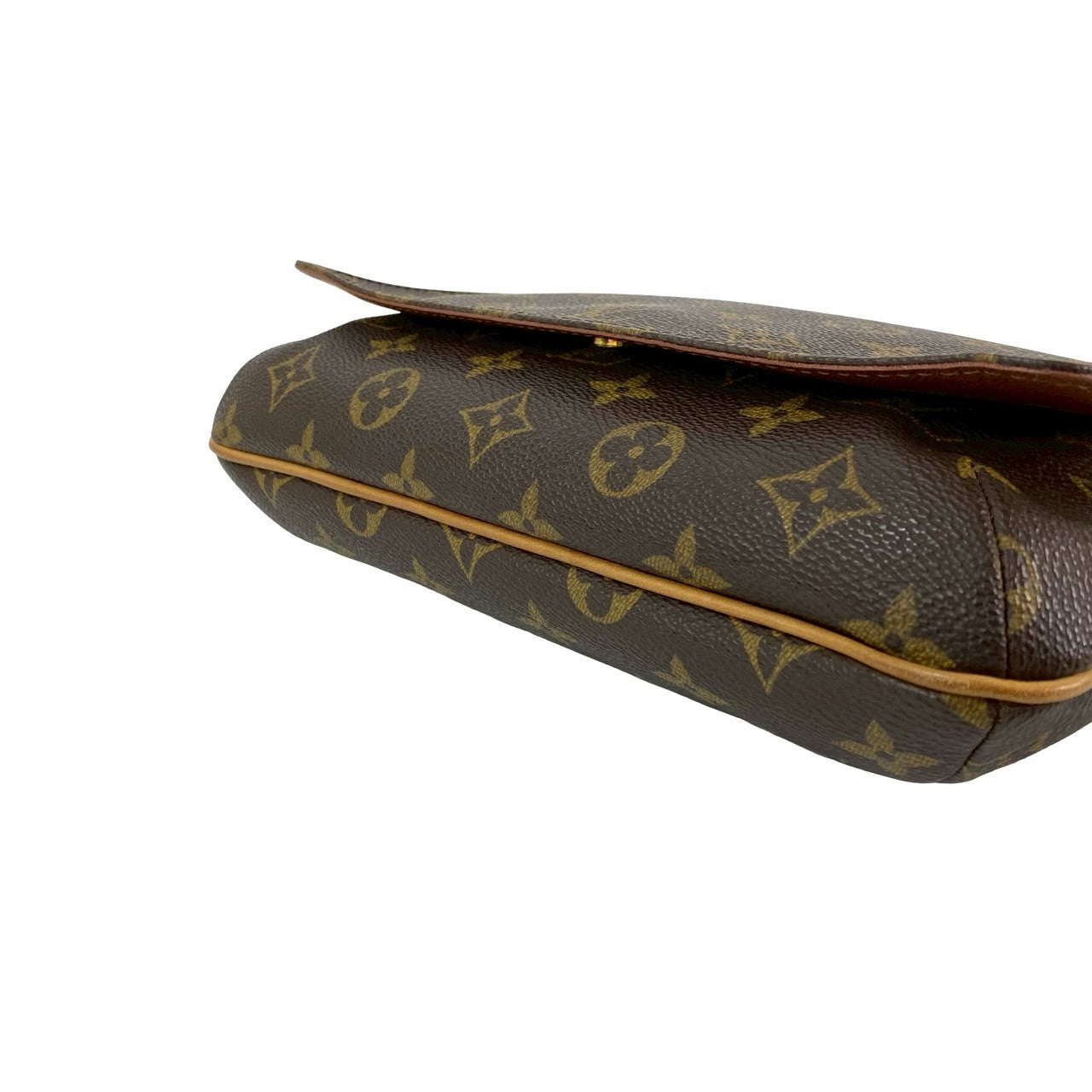 LOUIS VUITTON Shoulder Bag leather Brown Monogram Musette tango