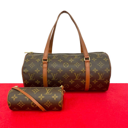 LOUIS VUITTON Handbag leather Brown Monogram Papillon30