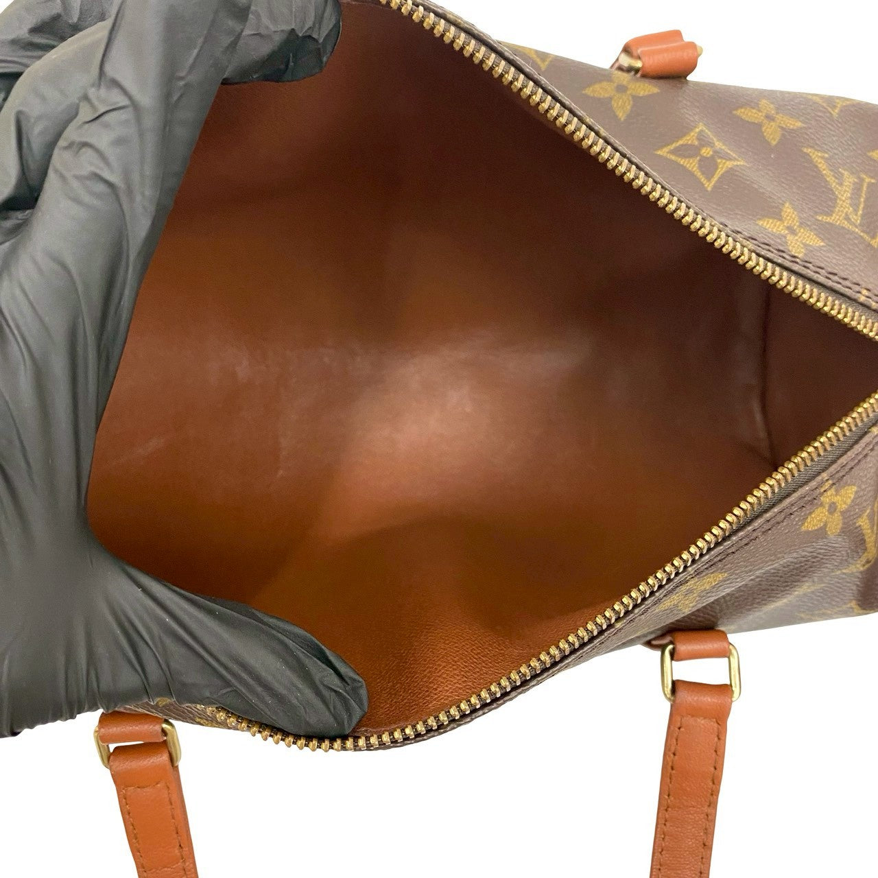 LOUIS VUITTON Handbag leather Brown Monogram Papillon30