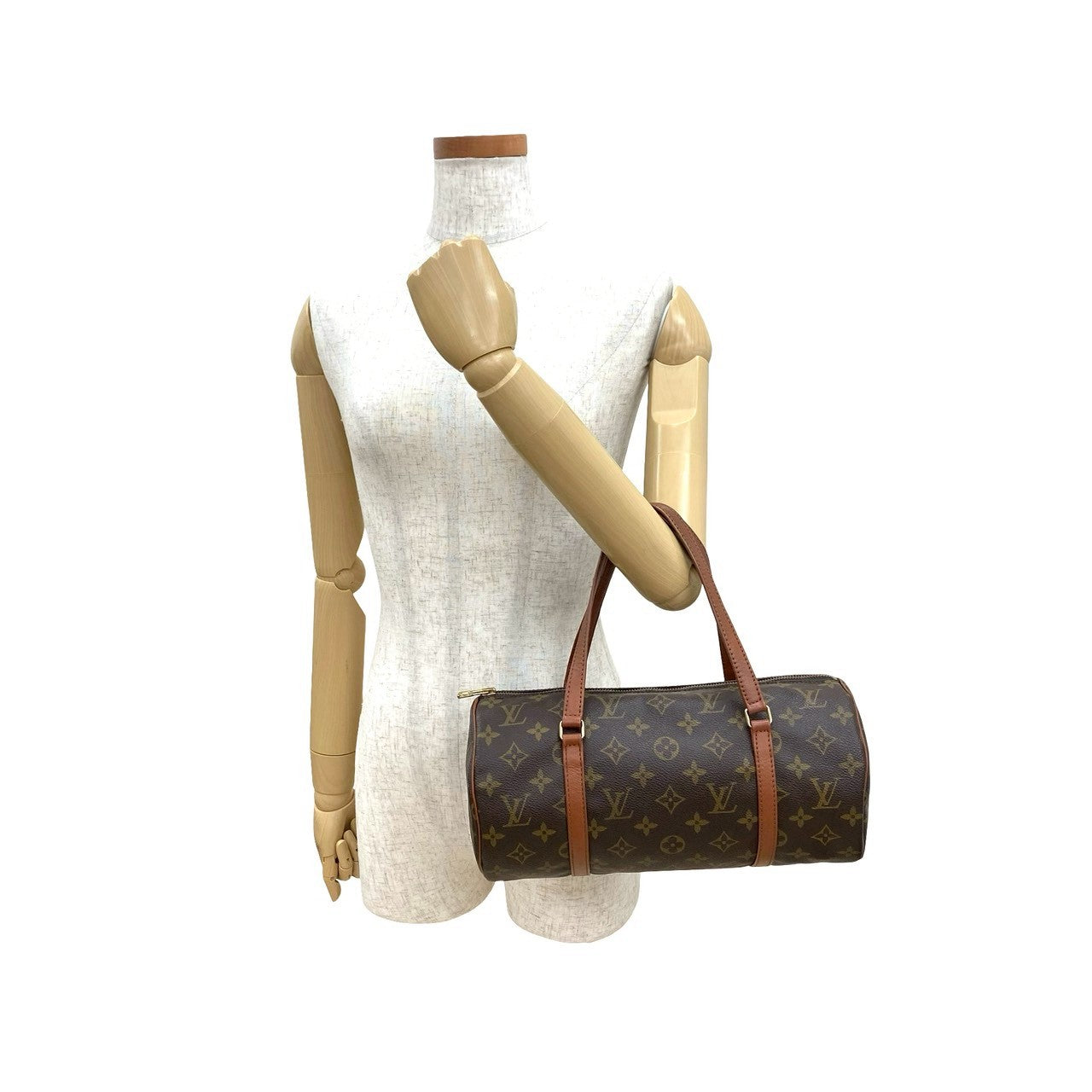 LOUIS VUITTON Handbag leather Brown Monogram Papillon30