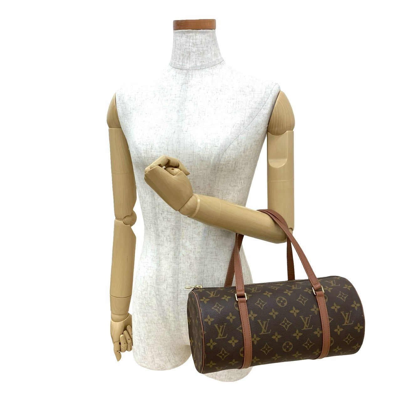 LOUIS VUITTON Handbag leather Brown Monogram Papillon30