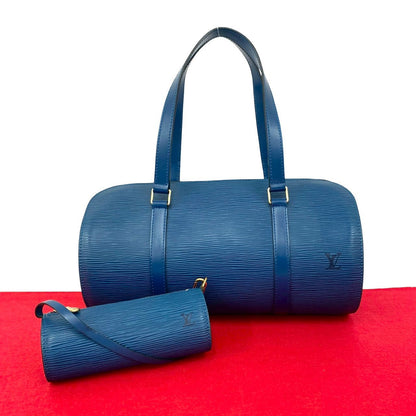 LOUIS VUITTON Handbag Epi Leather blue Epi Suflo