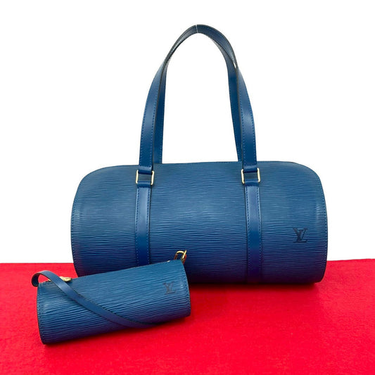 LOUIS VUITTON Handbag Epi Leather blue Epi Suflo