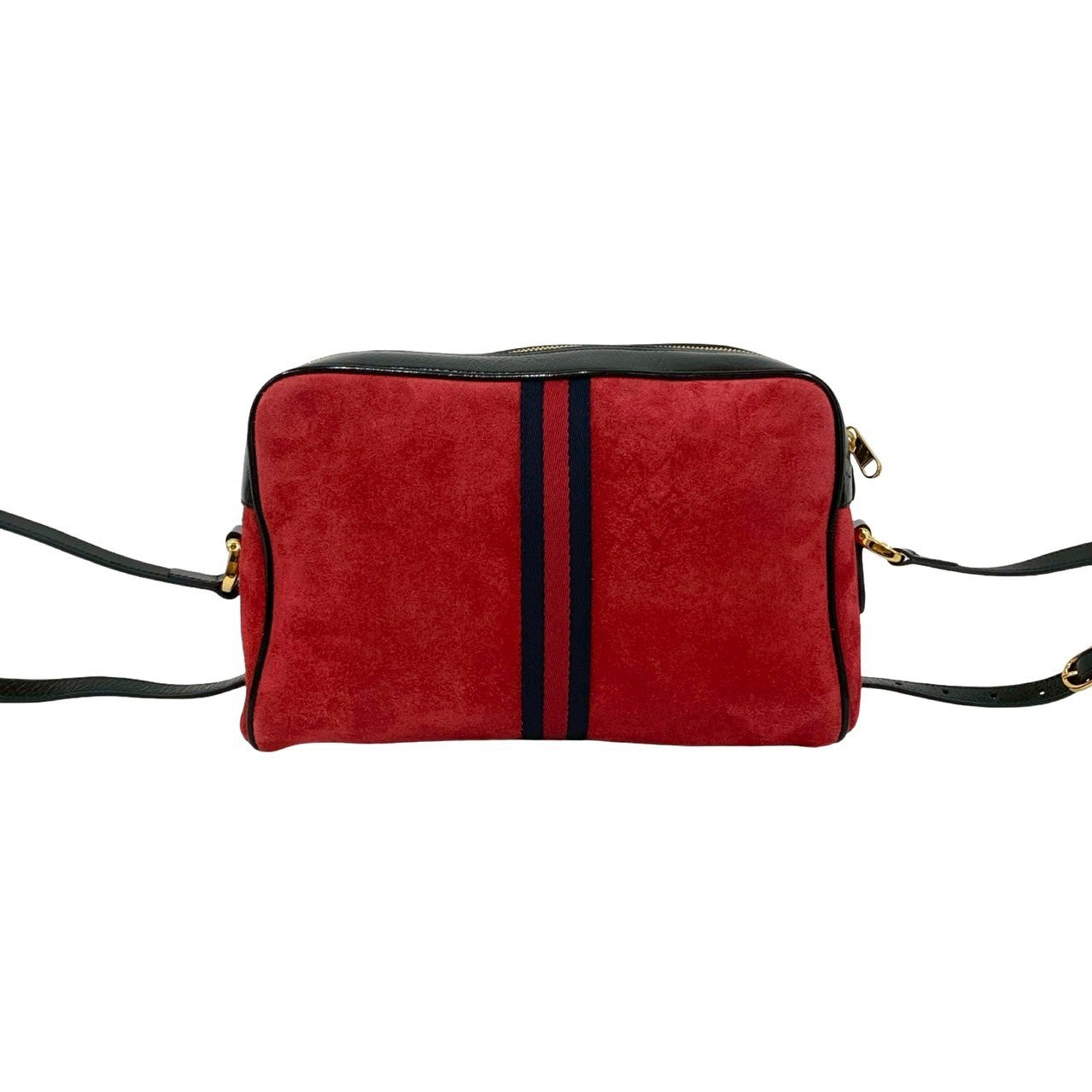 GUCCI Shoulder Bag Suede Red Sherry line Ofidia