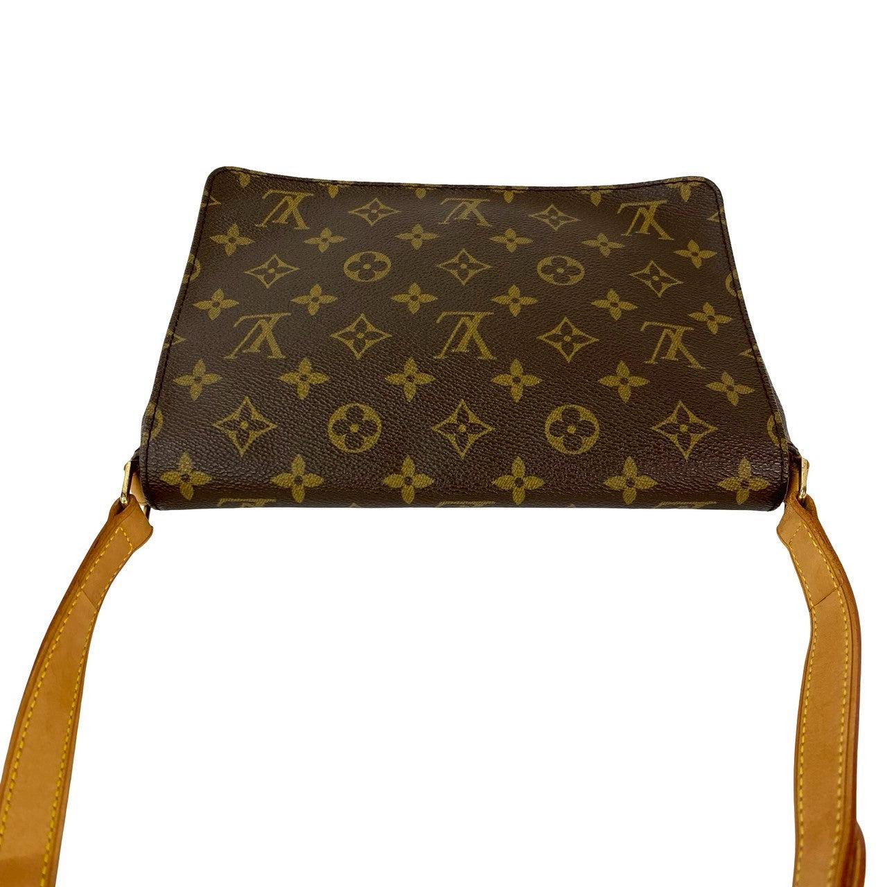 LOUIS VUITTON Shoulder Bag leather Brown Monogram Musette tango