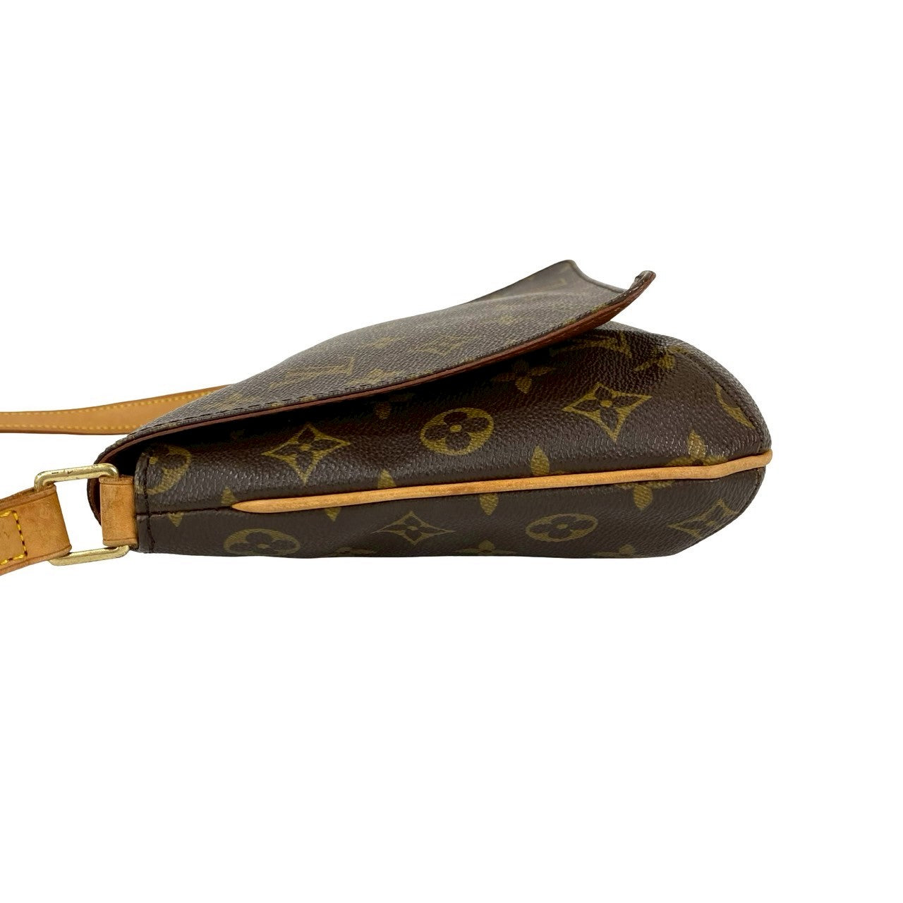LOUIS VUITTON Shoulder Bag leather Brown Monogram Musette tango