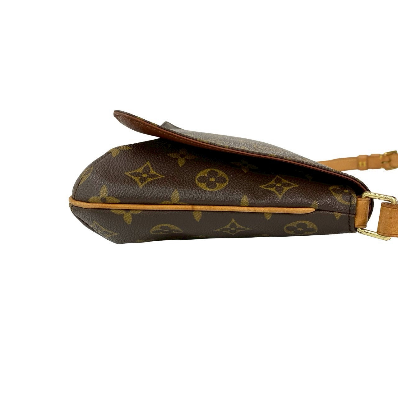 LOUIS VUITTON Shoulder Bag leather Brown Monogram Musette tango