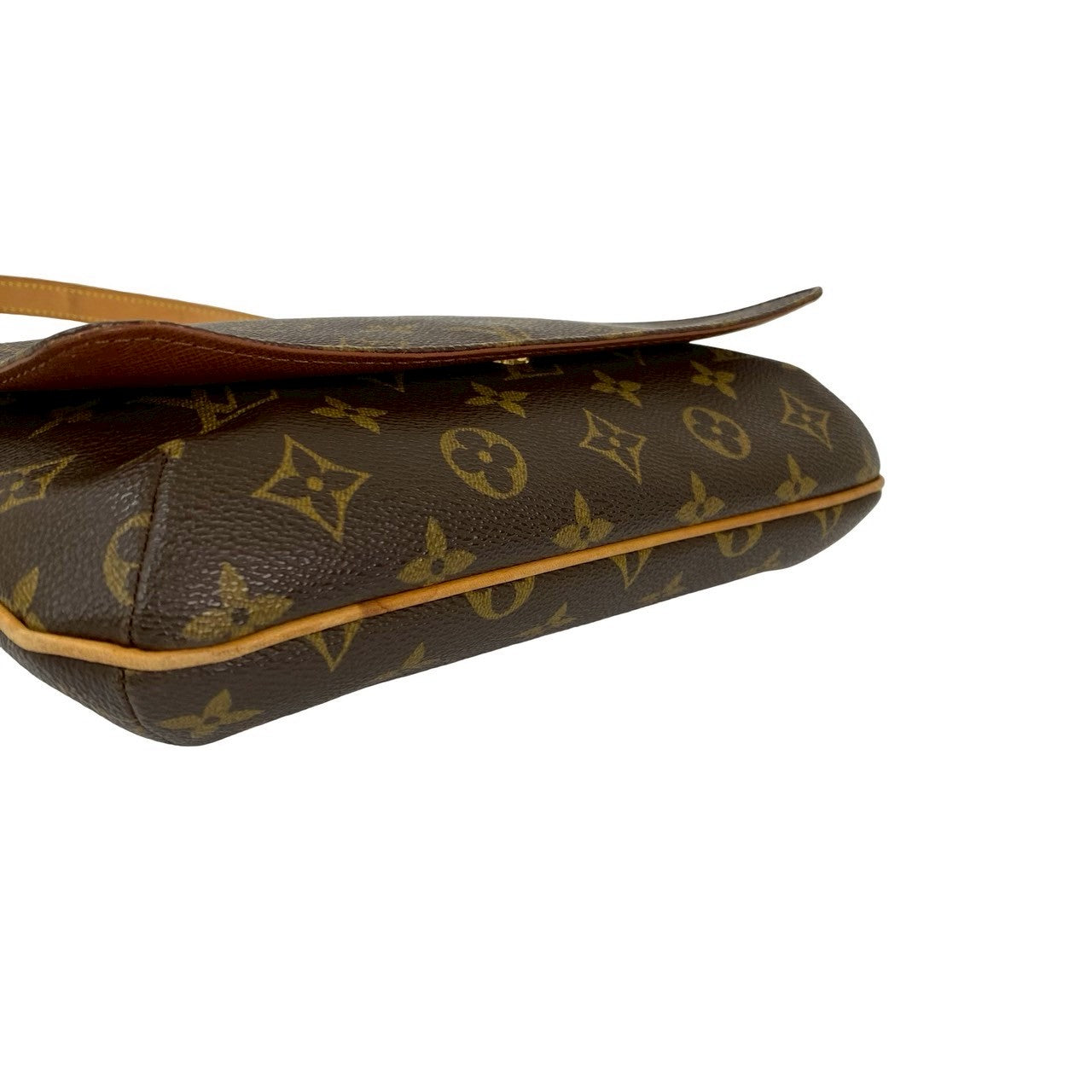 LOUIS VUITTON Shoulder Bag leather Brown Monogram Musette tango