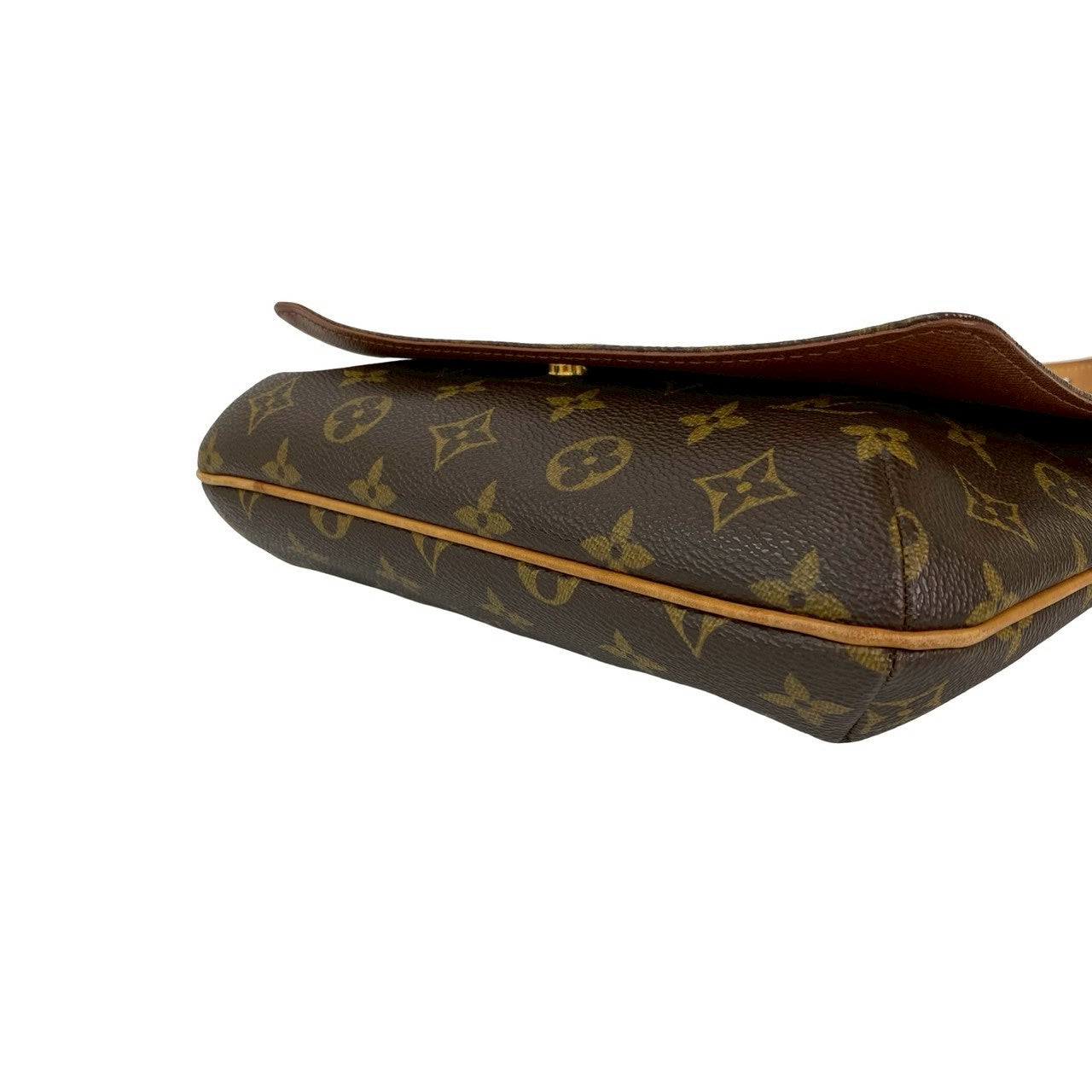 LOUIS VUITTON Shoulder Bag leather Brown Monogram Musette tango