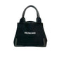BALENCIAGA Handbag canvas black Navy Kabas