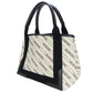 BALENCIAGA Handbag 339933 canvas off white Navy kabas Women Used Authentic