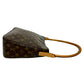 LOUIS VUITTON Shoulder Bag leather Brown Monogram Looping MM