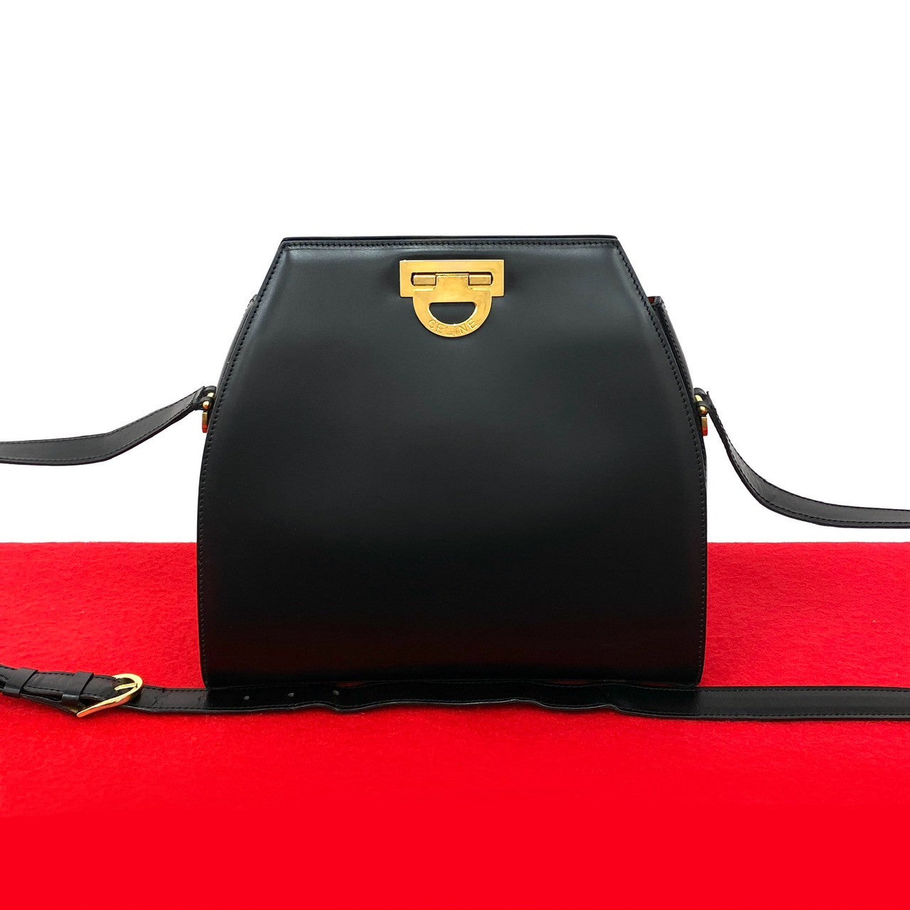 CELINE Shoulder Bag leather black