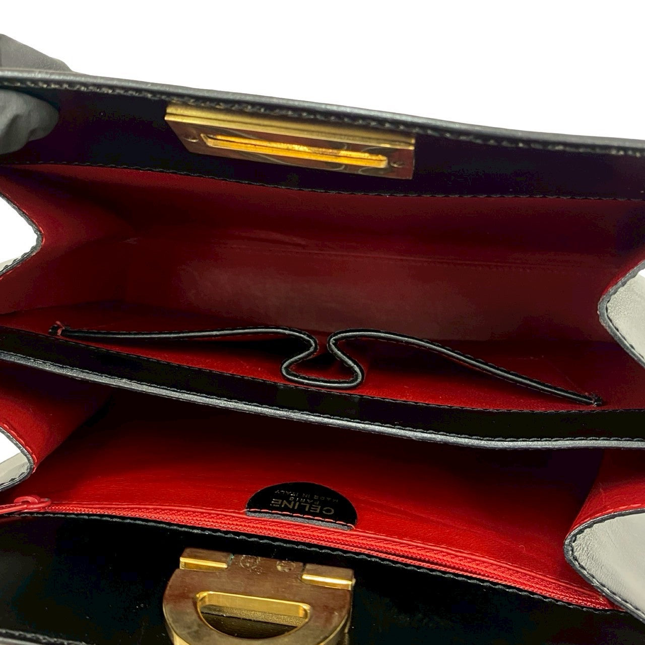 CELINE Shoulder Bag leather black