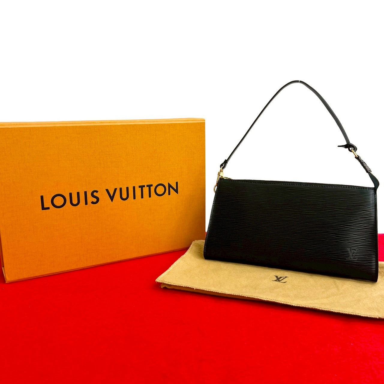 LOUIS VUITTON Handbag Epi Leather black Epi Pochette Accessoires