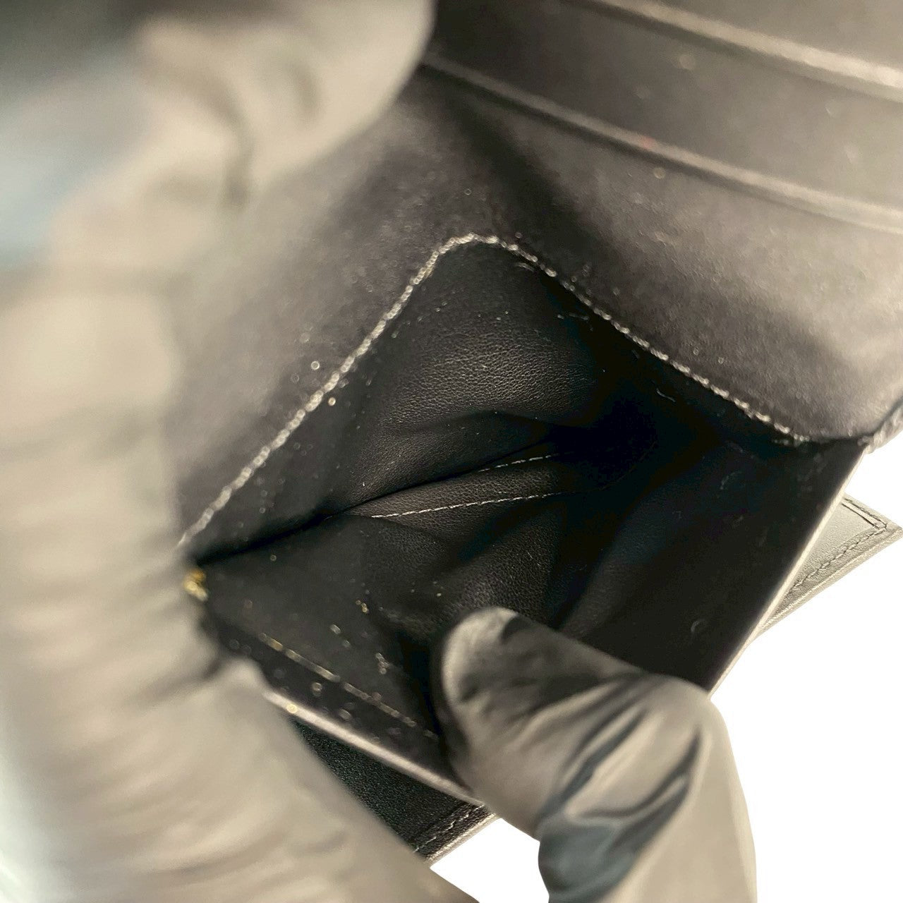 CELINE Tri-fold wallet leather black