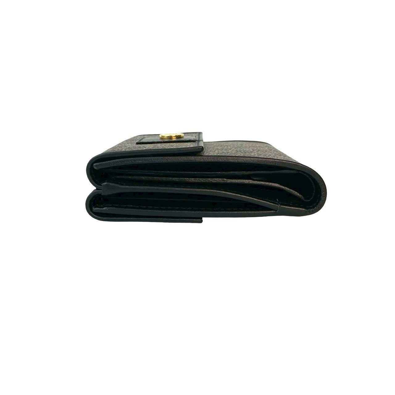 CELINE Tri-fold wallet leather black