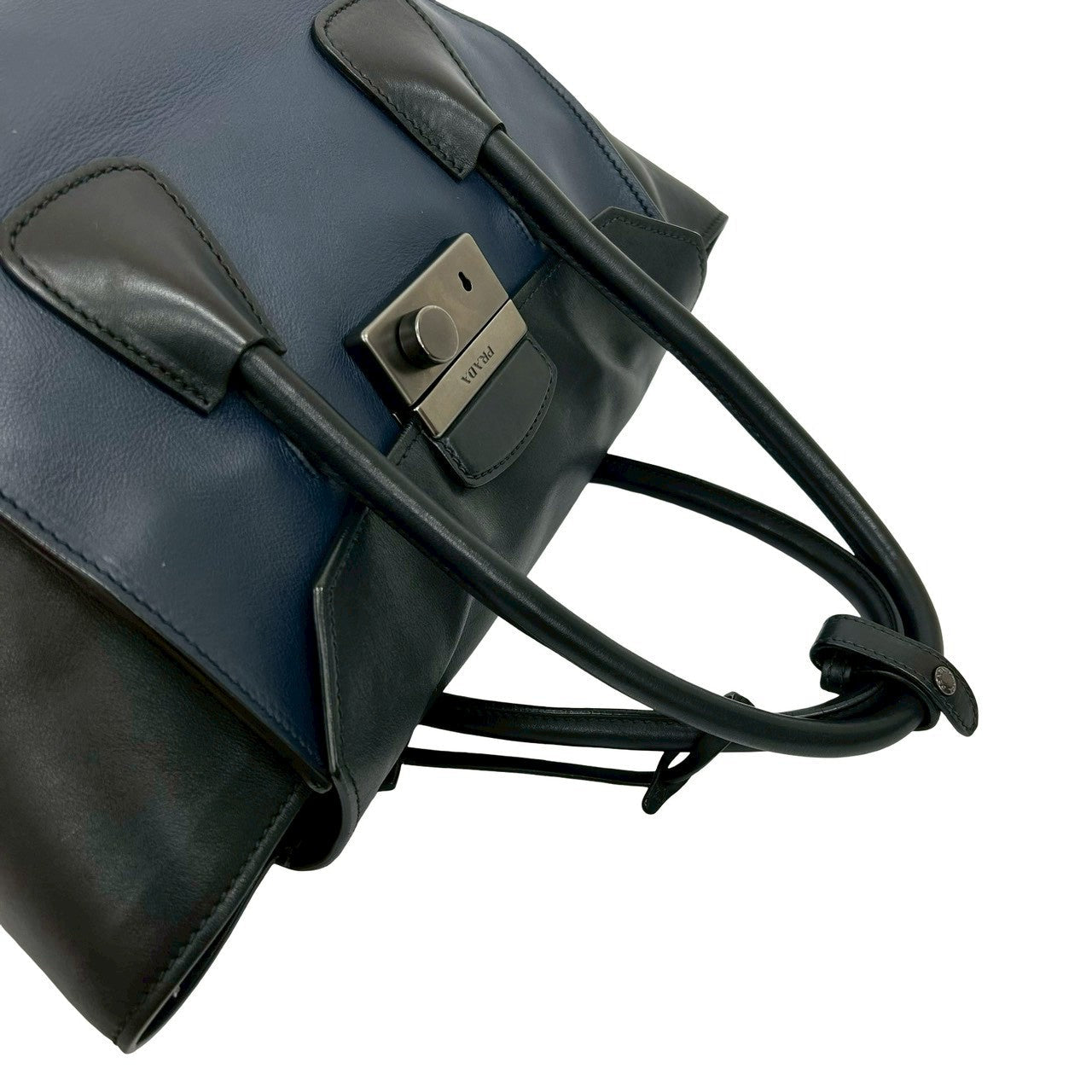 PRADA Shoulder Bag leather black