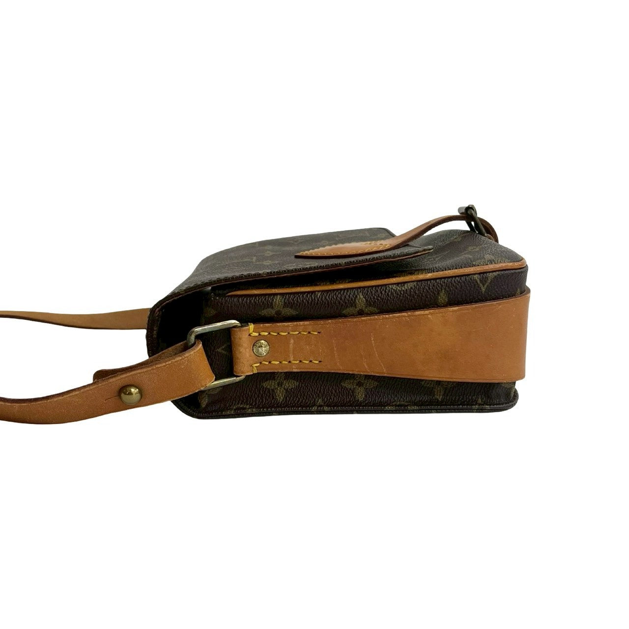 LOUIS VUITTON Shoulder Bag leather Brown Monogram Saint-Cloud