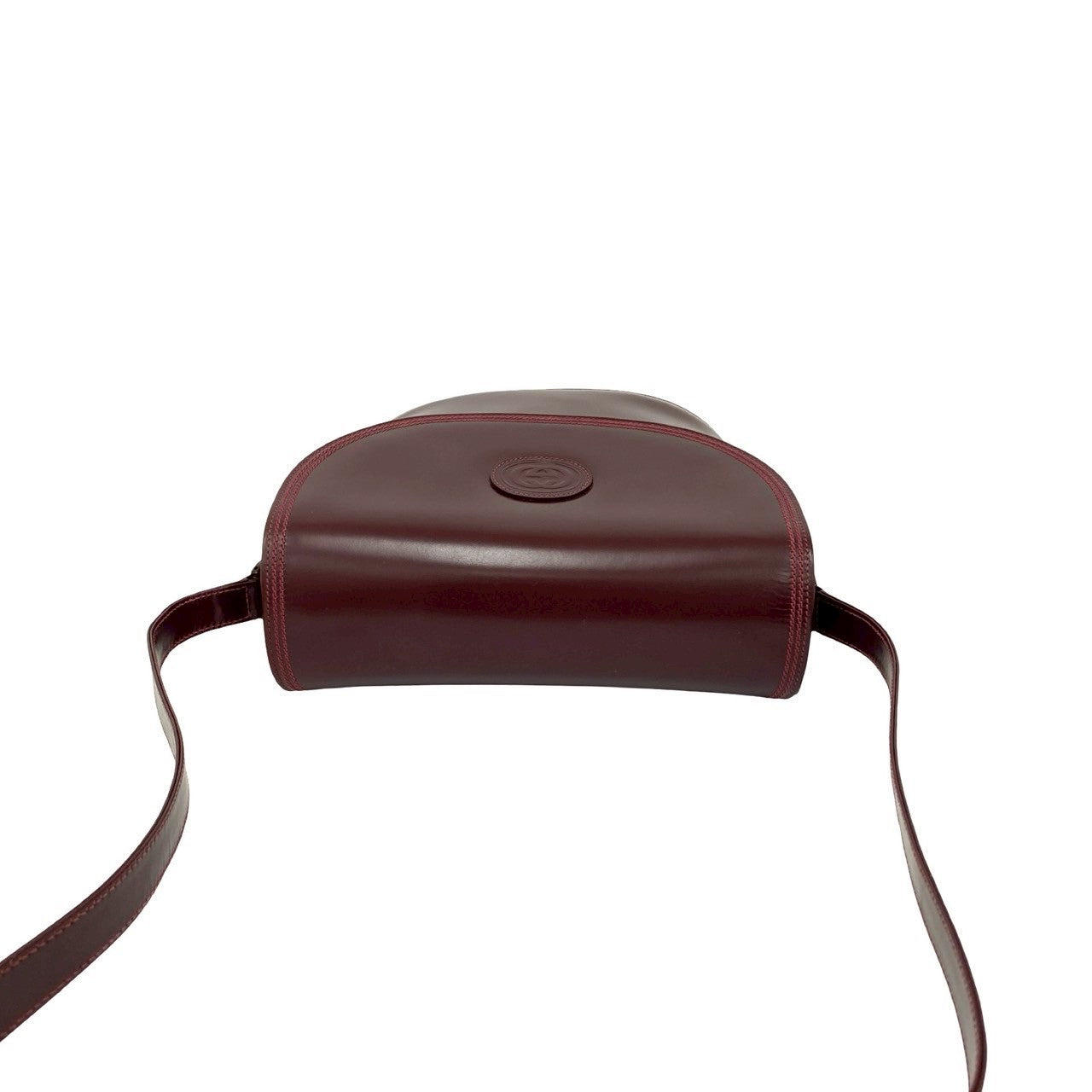GUCCI Shoulder Bag leather wine-red