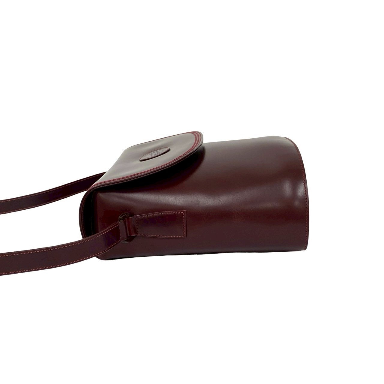 GUCCI Shoulder Bag leather wine-red