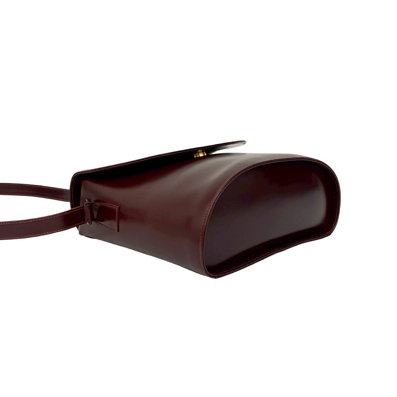 GUCCI Shoulder Bag leather wine-red