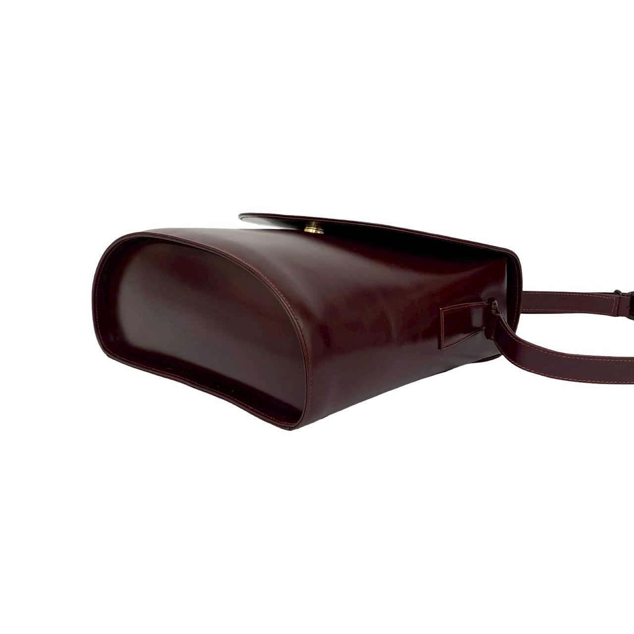 GUCCI Shoulder Bag leather wine-red