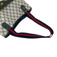 GUCCI Tote Bag leather Navy Sherry line