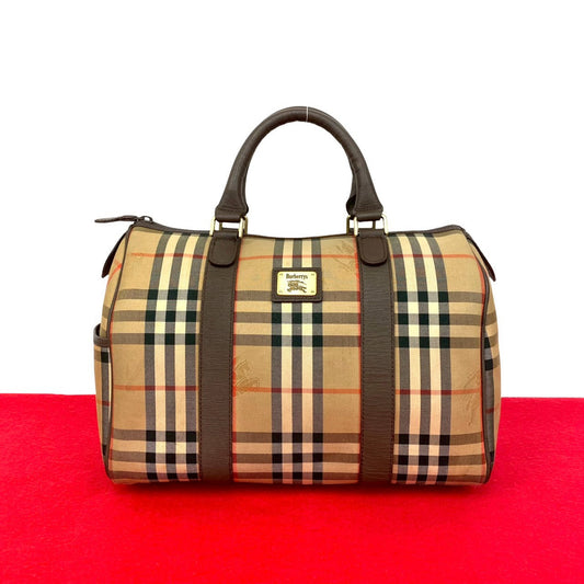 BURBERRY Handbag canvas Brown