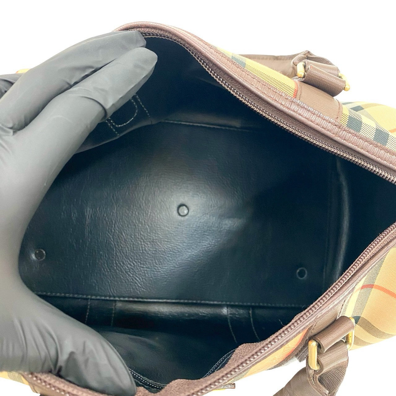 BURBERRY Handbag canvas Brown