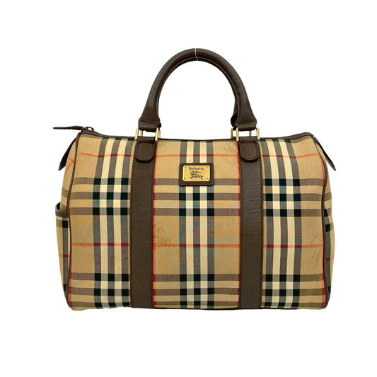 BURBERRY Handbag canvas Brown