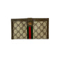GUCCI Long Wallet Purse leather Brown Sherry line