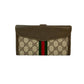 GUCCI Long Wallet Purse leather Brown Sherry line