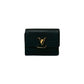LOUIS VUITTON Tri-fold wallet leather black Portefeuille Capsine XS