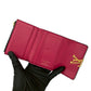 LOUIS VUITTON Tri-fold wallet leather black Portefeuille Capsine XS