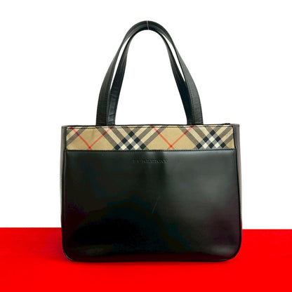 BURBERRY Handbag leather black