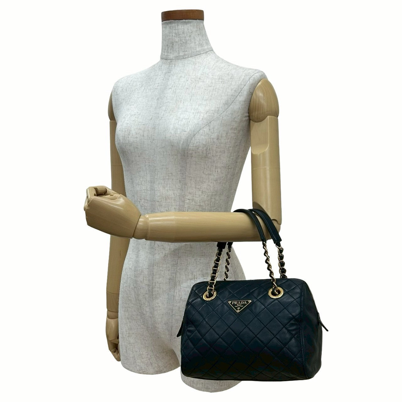 PRADA Handbag leather Navy