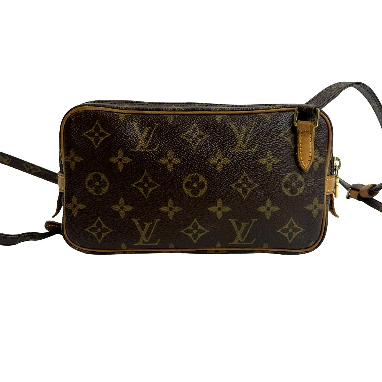 LOUIS VUITTON Shoulder Bag leather Brown Monogram Pochette Marly bandouliere