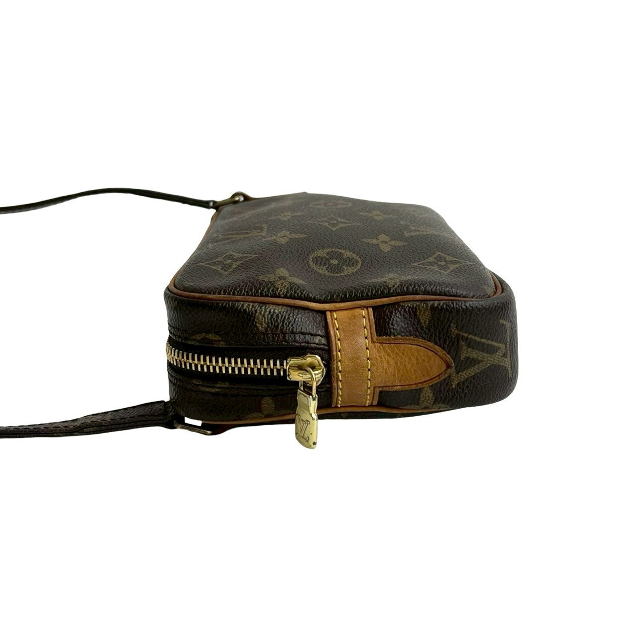 LOUIS VUITTON Shoulder Bag leather Brown Monogram Pochette Marly bandouliere