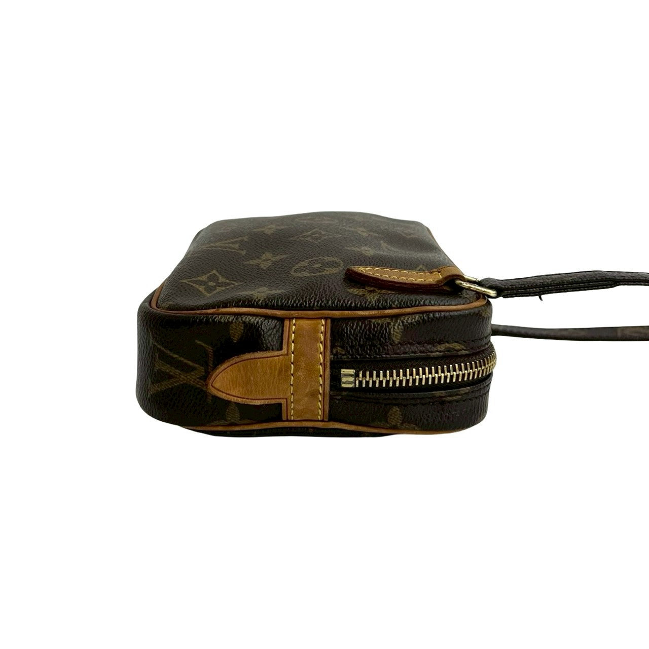 LOUIS VUITTON Shoulder Bag leather Brown Monogram Pochette Marly bandouliere