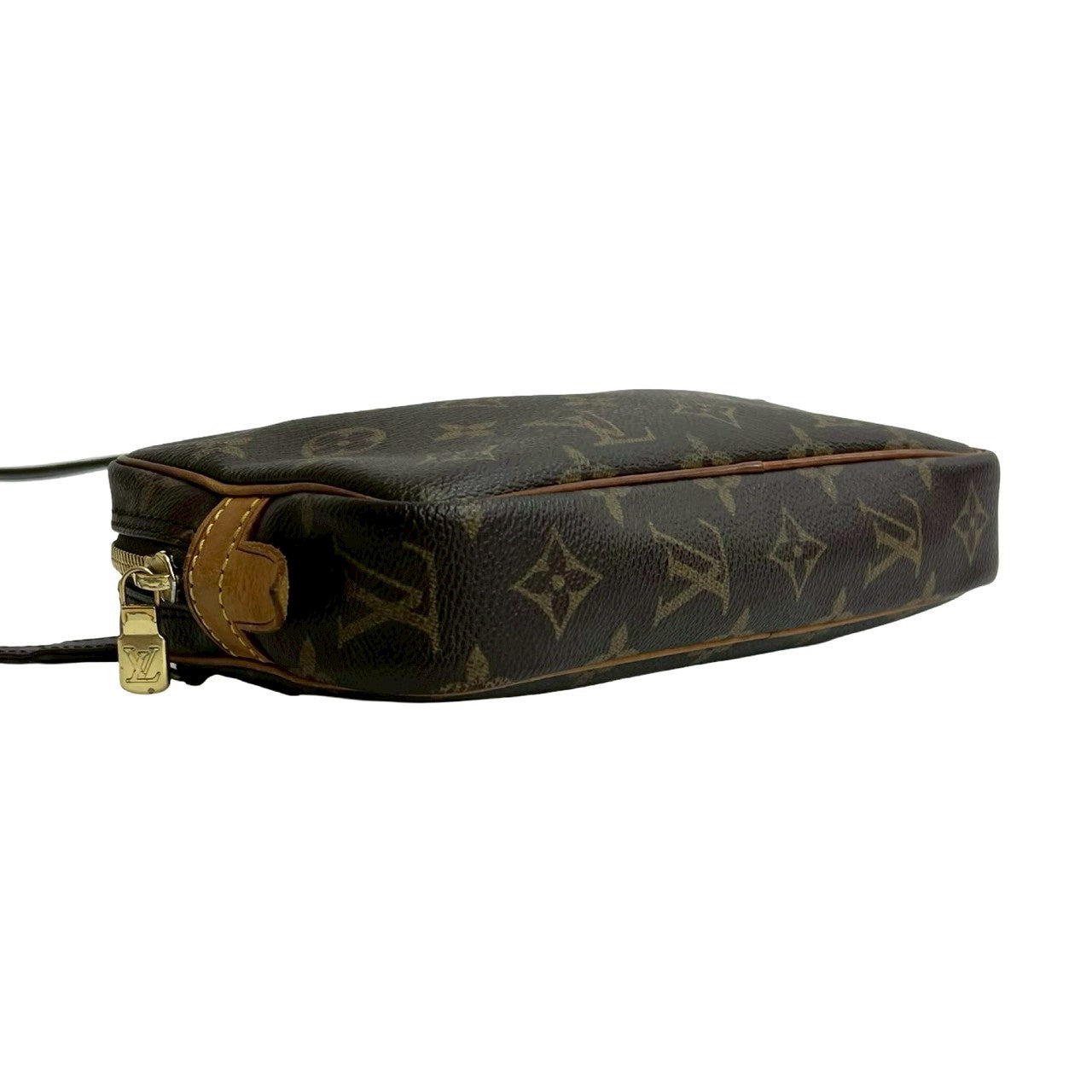 LOUIS VUITTON Shoulder Bag leather Brown Monogram Pochette Marly bandouliere