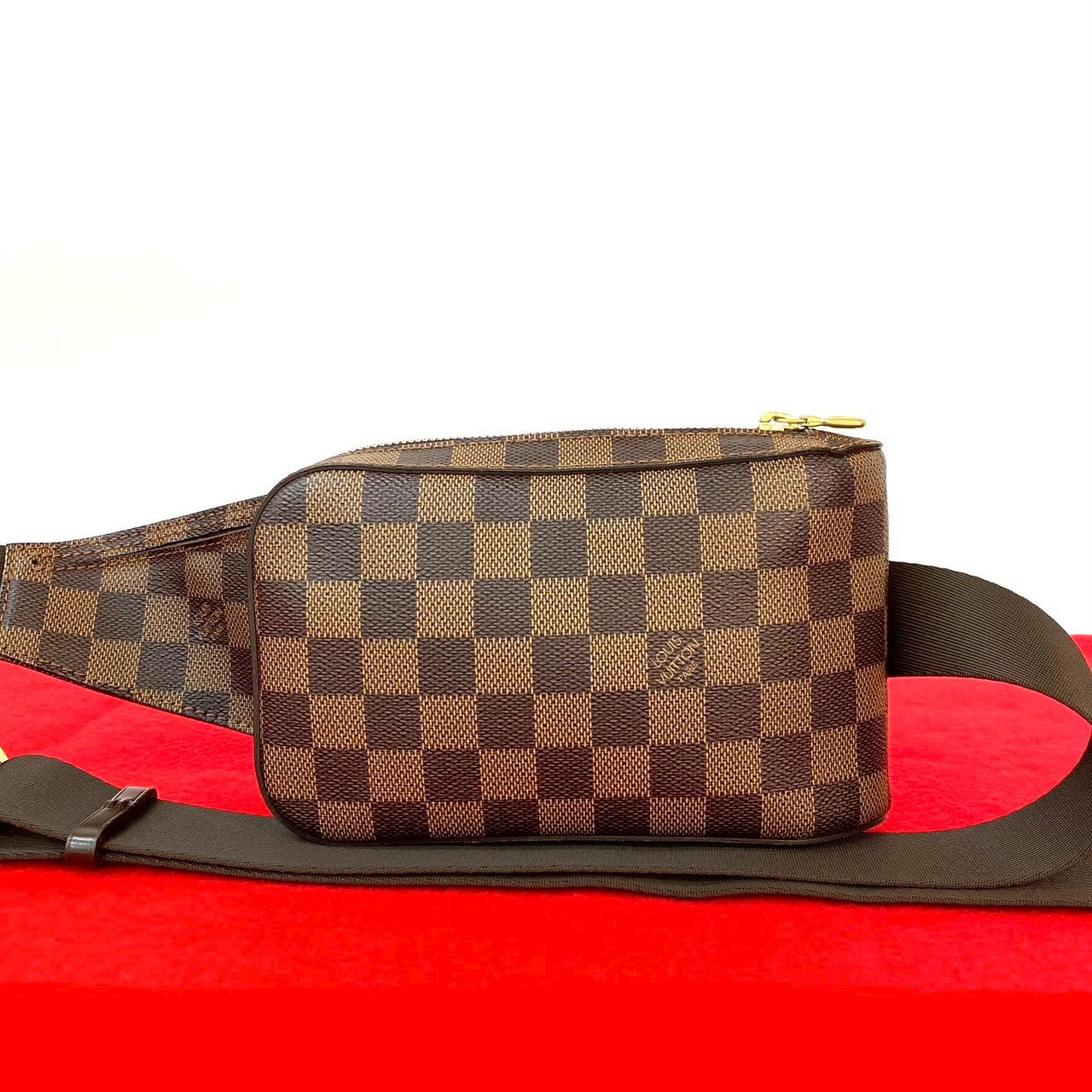 LOUIS VUITTON Sling bag leather Brown Damier Geronimos