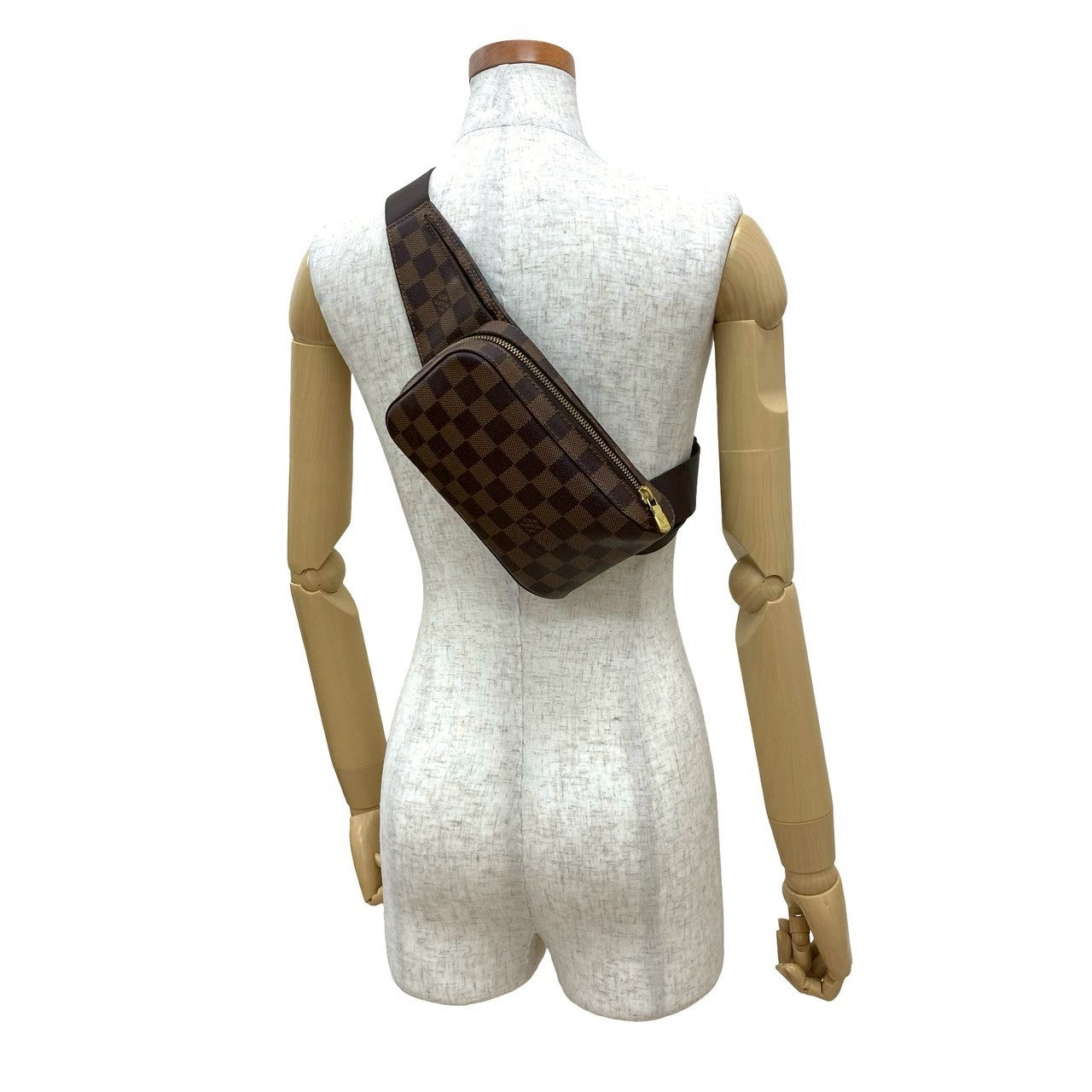 LOUIS VUITTON Sling bag leather Brown Damier Geronimos