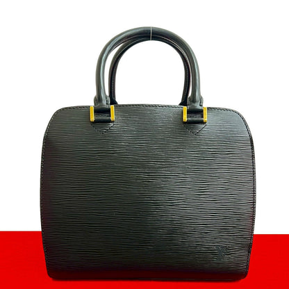 LOUIS VUITTON Handbag Epi Leather black Epi Ponneuf