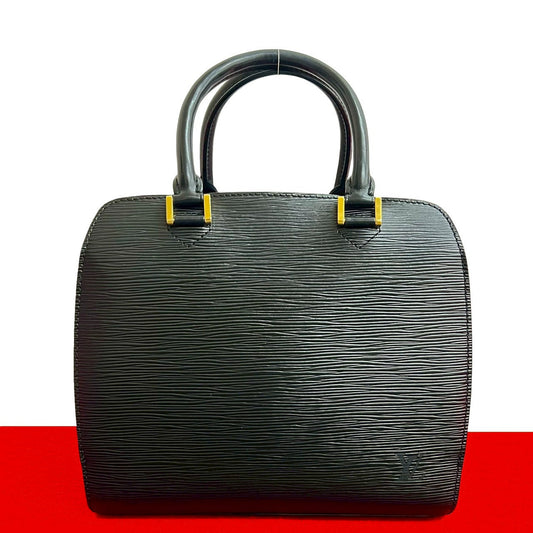 LOUIS VUITTON Handbag Epi Leather black Epi Ponneuf