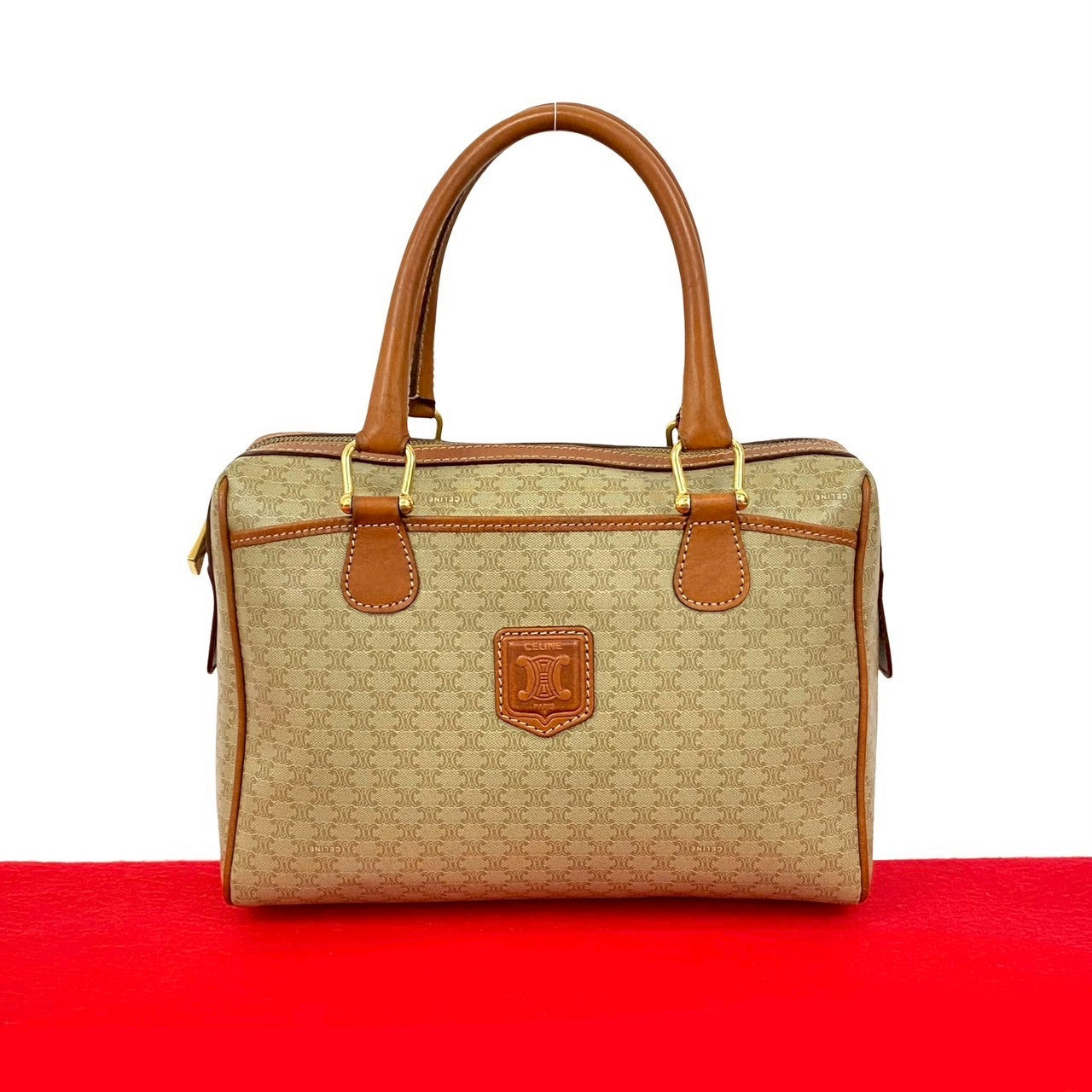 CELINE Handbag leather beige