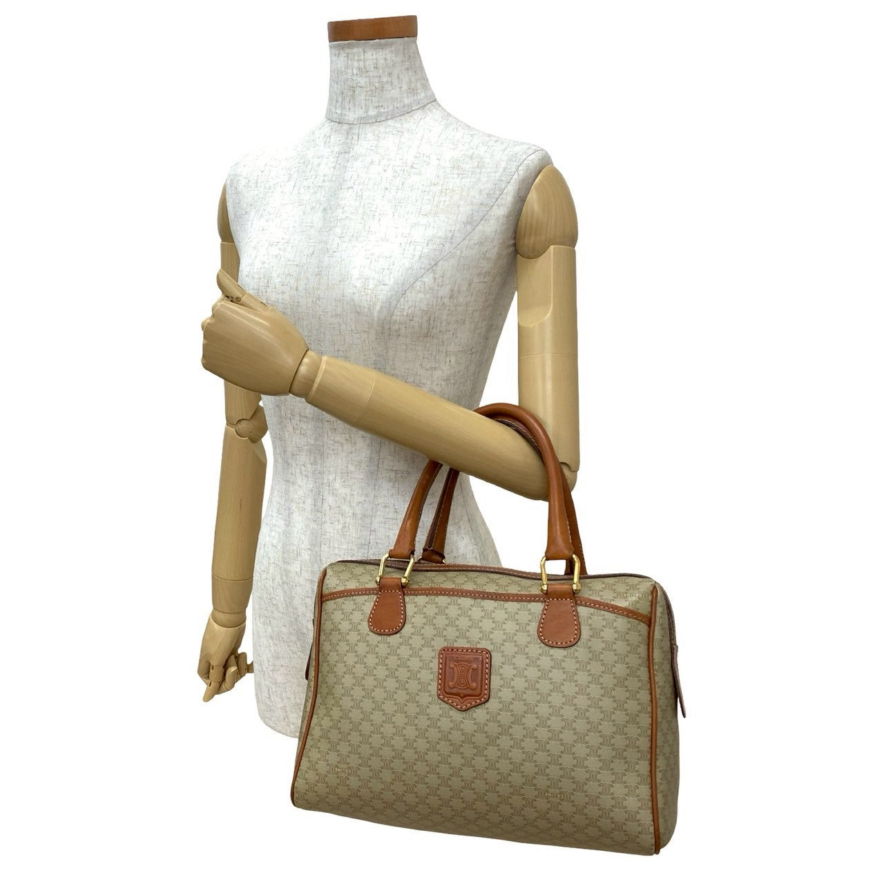 CELINE Handbag leather beige