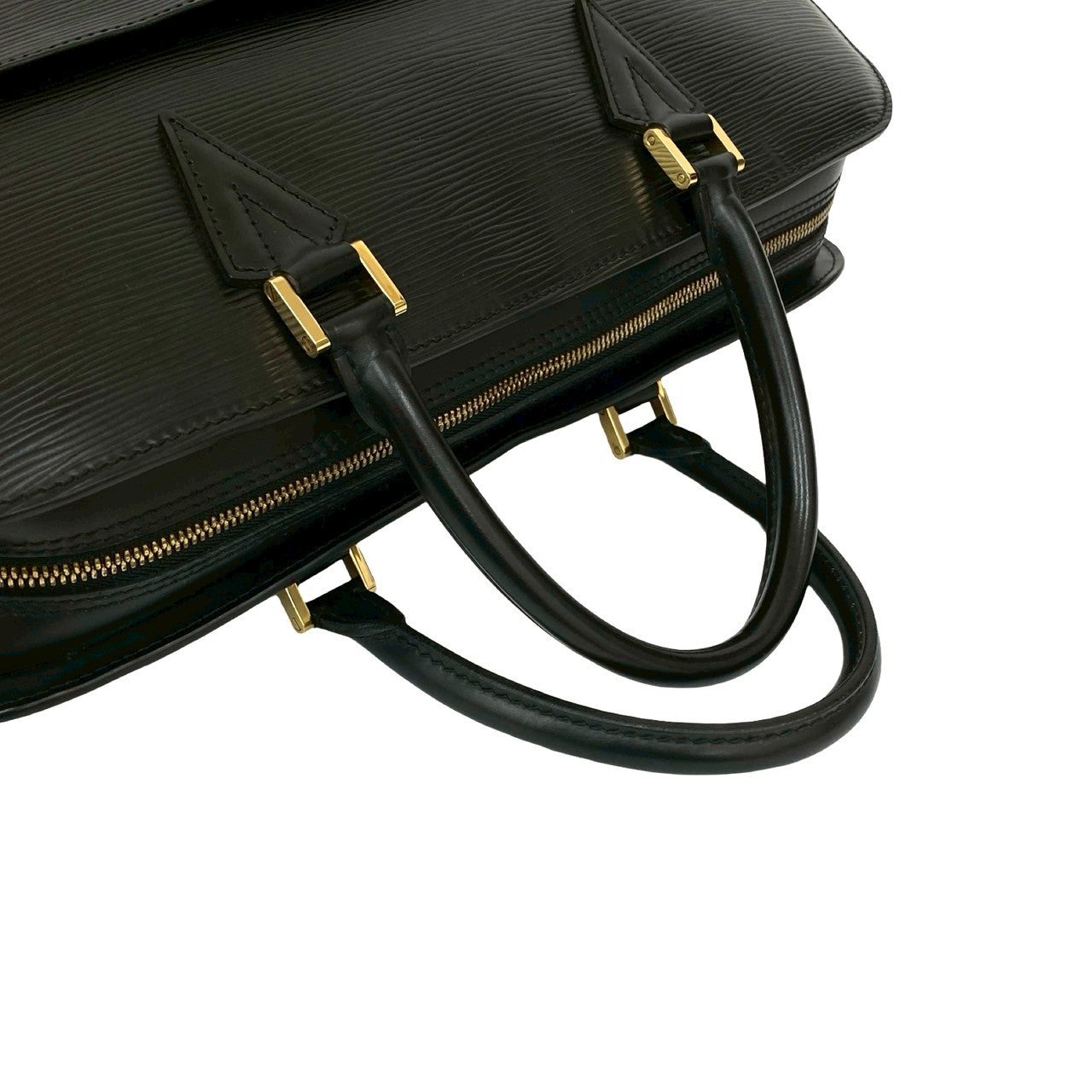 LOUIS VUITTON Handbag leather black Epi Sorbonne